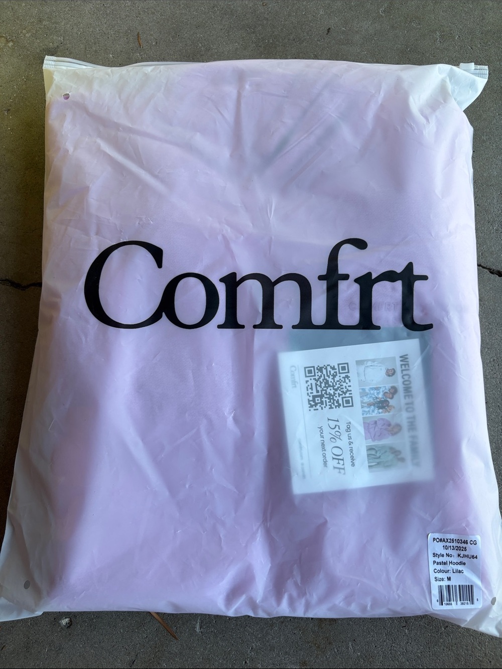 🆕 Comfrt - Pastel Hoodie in Lilac - Medium - Picture 2 of 4
